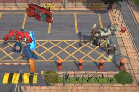 Transformers: Battlegrounds Optimus vs Megatron parking lot
