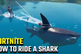 how to ride a shark in Fortnite