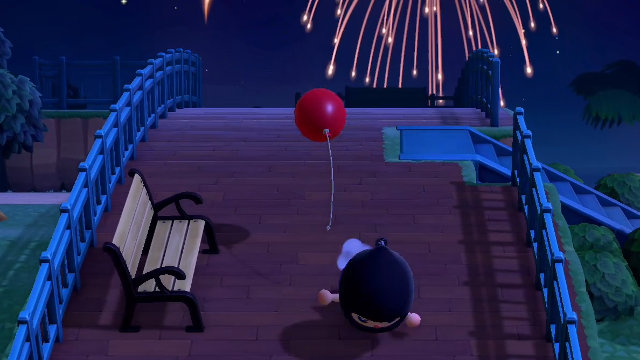 Animal Crossing: New Horizons balloons trip fall