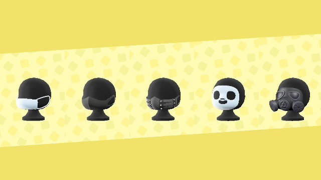 Animal Crossing face mask in-game
