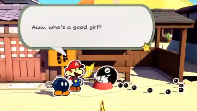 Can You Pet the Paper Mario: The Origami King Chain Chomp good girl