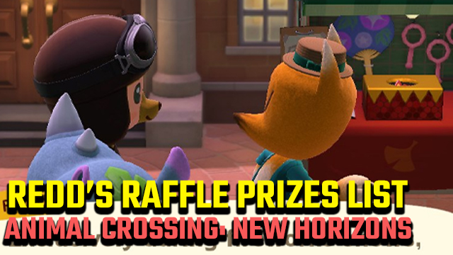 REDDS raffle prizes list animal crossing new horizons