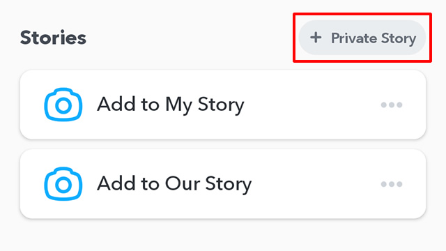 snapchat how to make a private story 2020