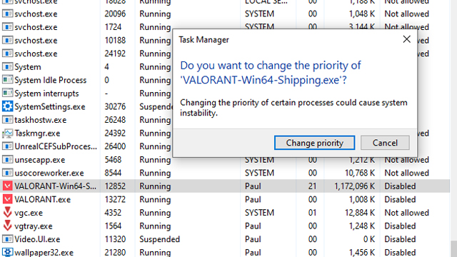 why does valorant keep crashing cpu