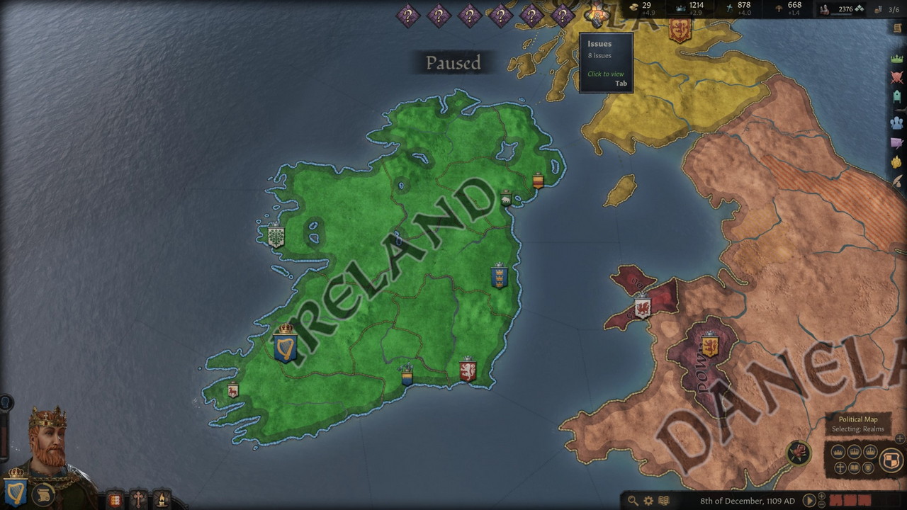 CK3 Kingdom of Ireland United