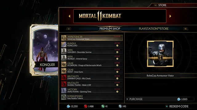 How to unlock the Mortal Kombat 11 RoboCop announcer pack