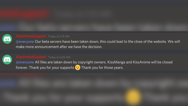 kissanime down dmca