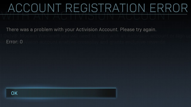 Warzone Activision Account Registration Error 0 Fix - GameRevolution