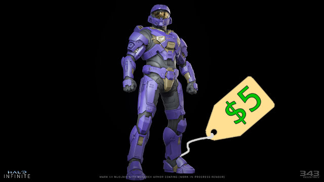Halo Infinite Armor Coating microtransactions price Monarch Purple tag