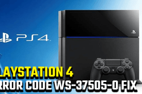PS4 Error Code WS-37505-0 Fix