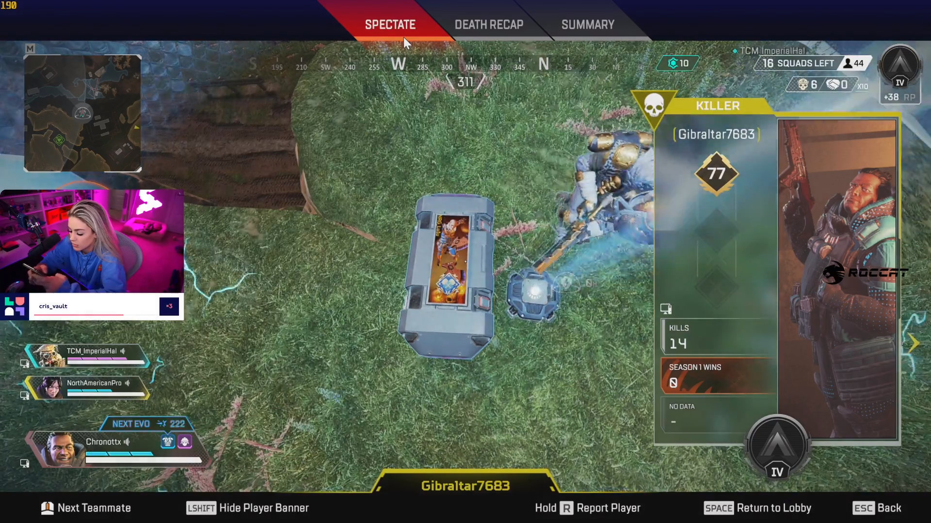 Twitch streamer NRG Lulu Apex Legends alleged hacker