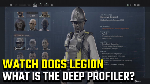 What is Deep Profiler in Watch Dogs Legion