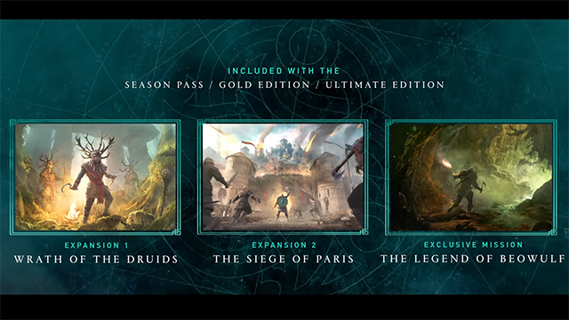 Assassin's Creed Valhalla season pass DLC roadmap