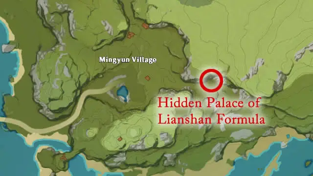 Domain of Forgery Hidden Palace of Lianshan Formula map location