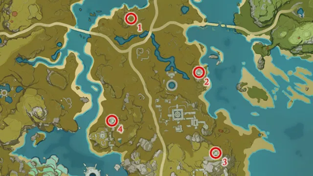 Genshin Impact - Treasure Lost Treasure Found Strange Jade Plate locations map