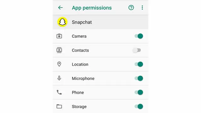 How to check Snapchat permissions