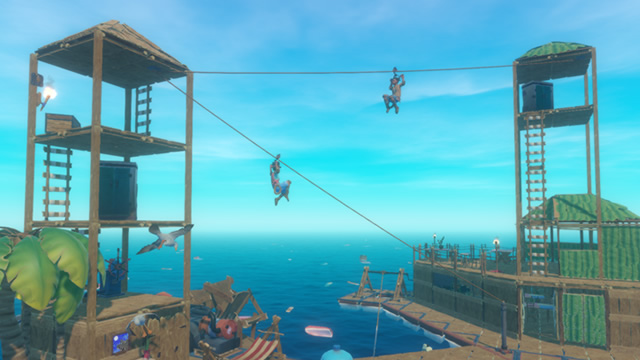 How to craft a zipline in Raft - parts and requirements