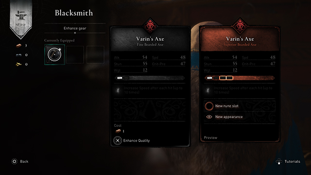 How to upgrade weapons in Assassin's Creed Valhalla
