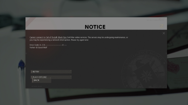 Nora 43 Good Wolf Cold War Xbox Black Ops Cold War Yorker 43 Good Wolf error code fix - GameRevolution