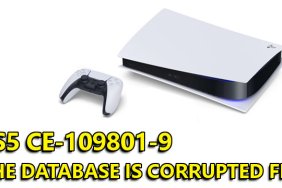 PS5 CE-109801-9 The database is corrupted fix It will be rebuilt
