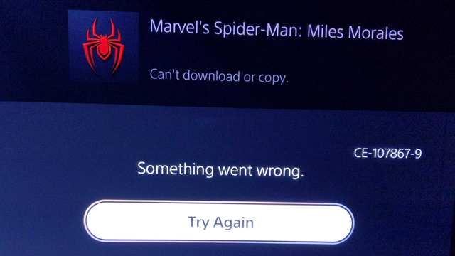 PS5 Error Code CE-107867-9 | 'Something went wrong' fix - GameRevolution