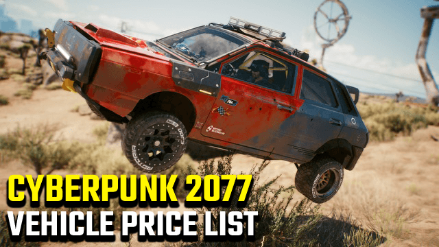 Cyberpunk 2077 How to buy cars and motorcycles | Vehicle price list