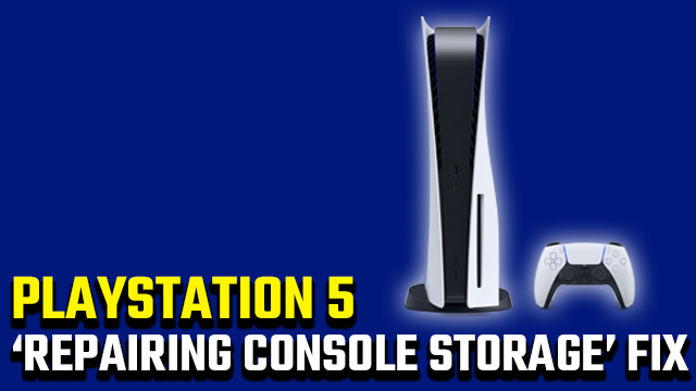 PS5 repairing console storage error
