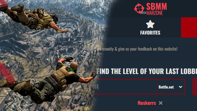 Call of Duty SBMM Warzone tracker website