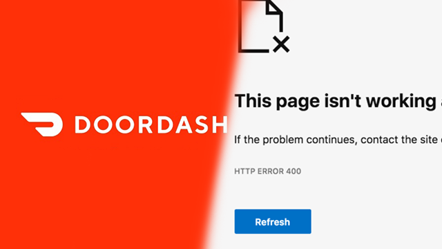 DoorDash Error Code 400 HTTP 400 Bad Request