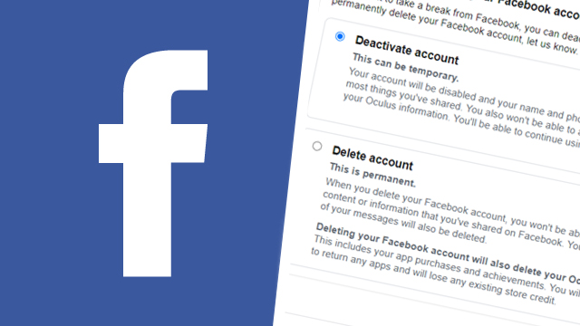facebook how to delete account