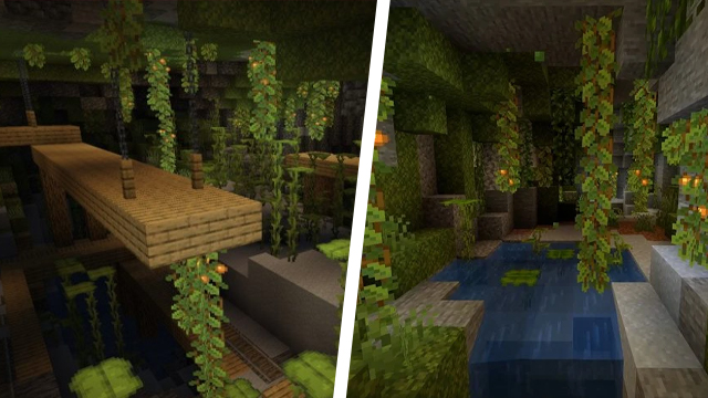 Minecraft 21w10a snapshot lush caves