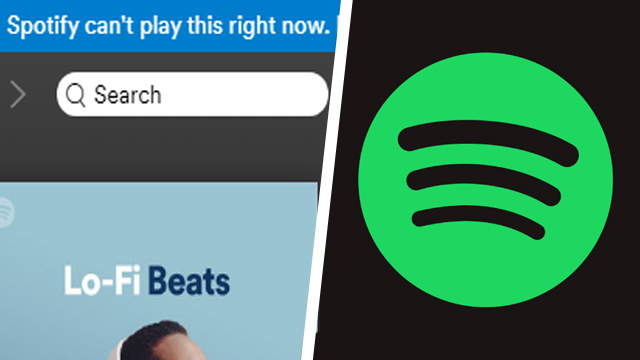 Spotify 'Can't play this right now' error