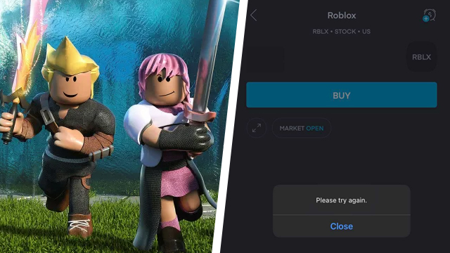 can't buy Roblox stock