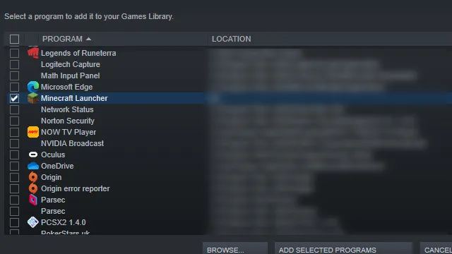 How to add Minecraft to Steam 