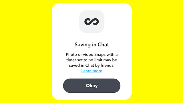 why won't snapchat let me save a snap in chat