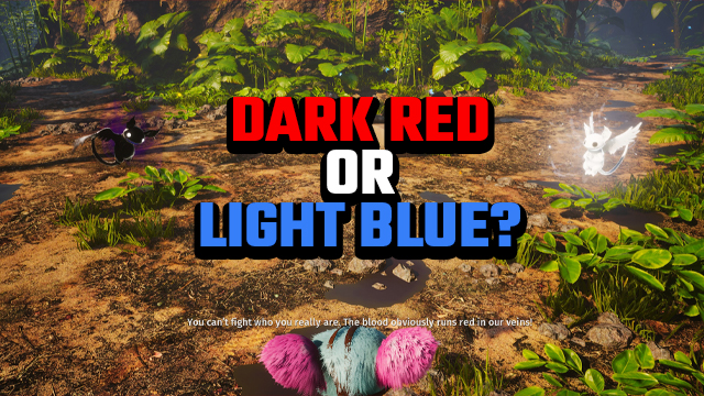 BIOMUTANT dark red light blue