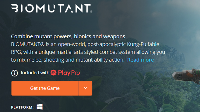 Biomutant EA Play Pro free on PC