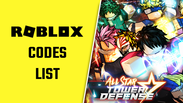 Roblox All Star Tower Defense codes list