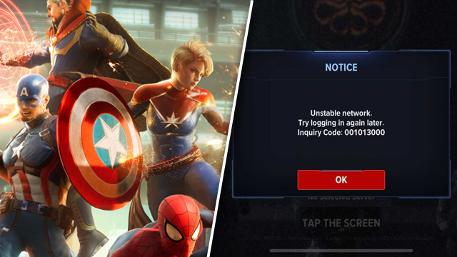 Marvel Future Revolution 'Unstable network' error