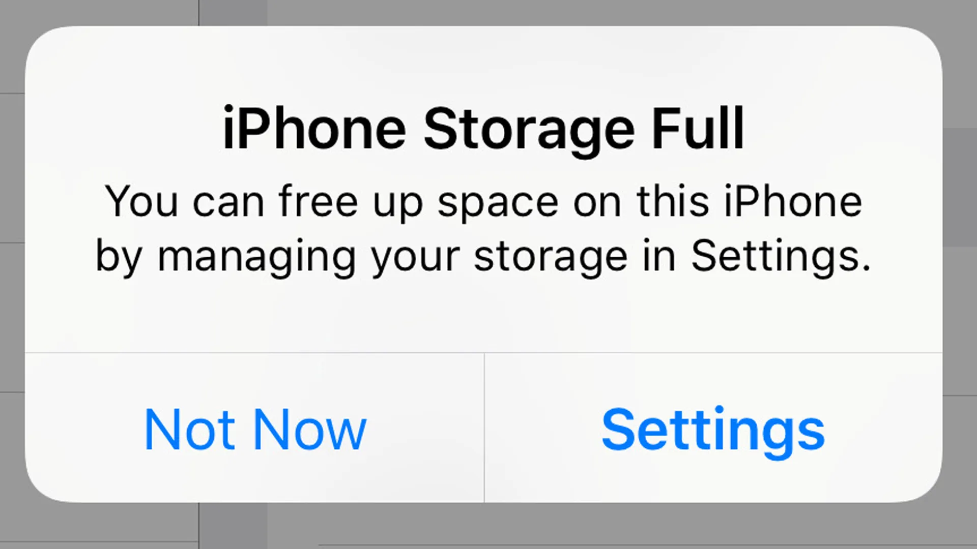 iPhone Storage Almost Full