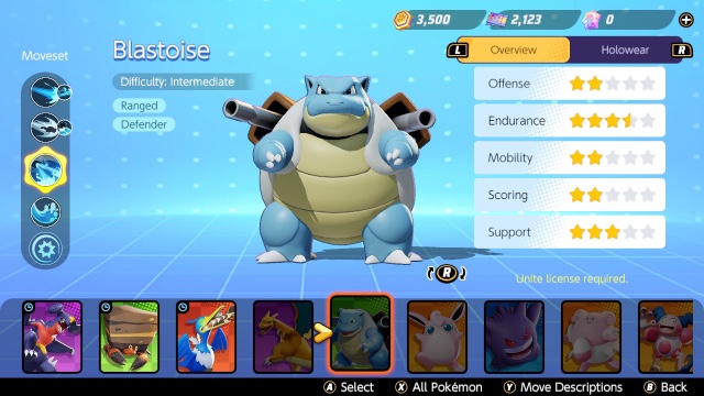 Pokemon Unite Blastoise Moveset