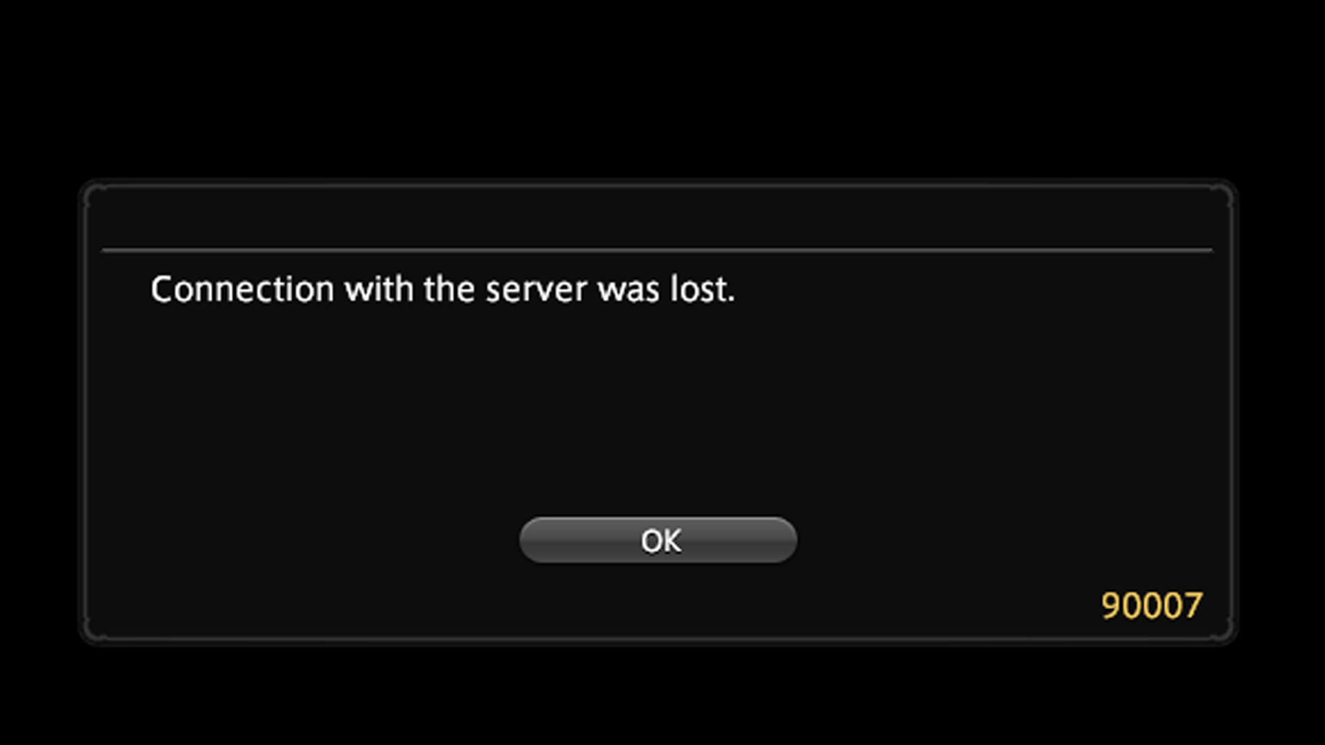 FFXIV Connection with the server was lost
