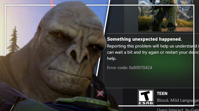Halo Infinite PC Error Code 0x80070424