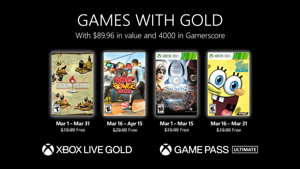 kast maniac tunnel Xbox Games with Gold March 2022 SpongeBob - GameRevolution