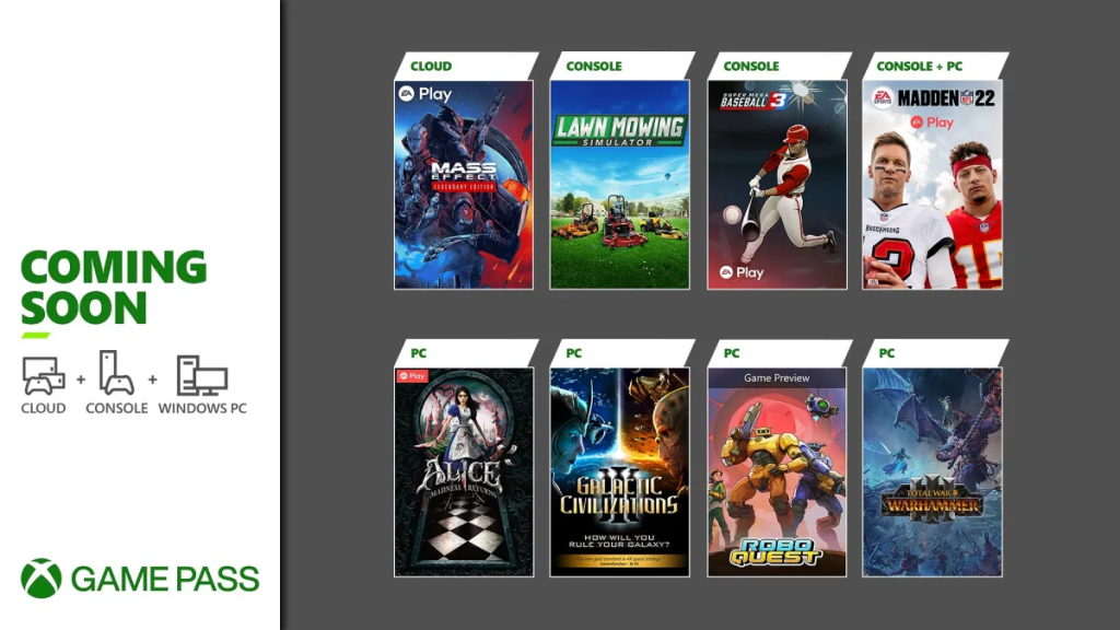 Xbox Game Pass February 2022