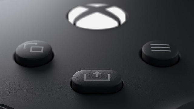The Xbox controller game sharing button