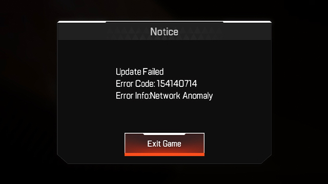 Apex Legends Mobile ‘Update Failed Network Anomaly’ Error Fix