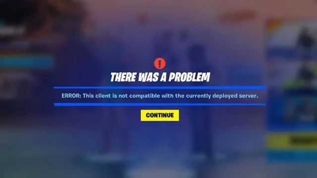 Fortnite ‘This Client Is Not Compatible With the Currently Deployed Server’ Error Fix