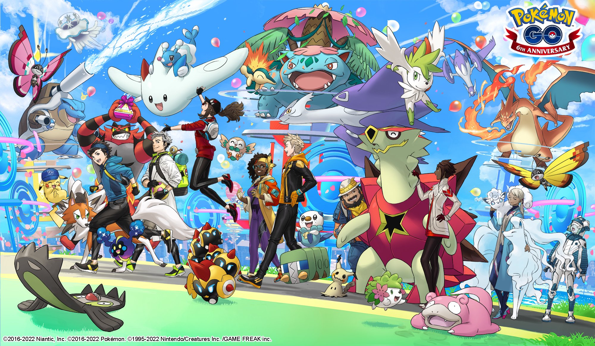 Pokemon Go Sixth Anniversary Characters