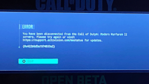 disconnected from call of duty servers bo6